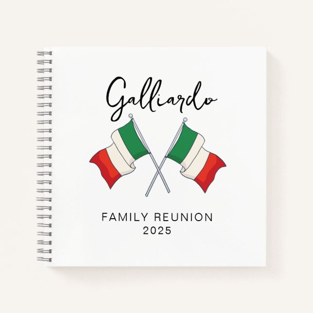 Carnet Réunion de famille du drapeau italien  (Devant)