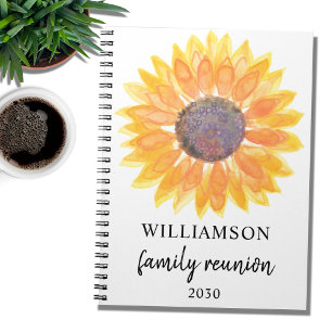 Carnet Réunion personnalisée de la famille des tournesols