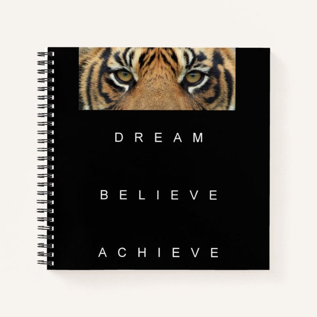 Carnet Rêve Croire Atteindre Citation Motivationnelle Élé (Devant)