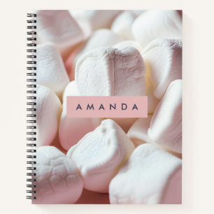 Carnet Rêve de guimauve rose personnalisé