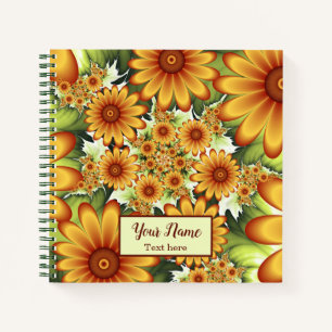 Carnet Rêve floral, Fleur Abstraite moderne Nom fractal