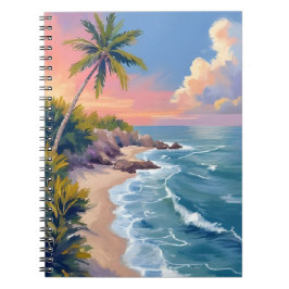 Carnet Rêverie d'eau salée | Mer aquarelle côte océan