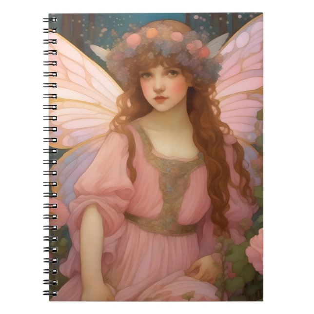 Carnet Rêves Enchanteurs : Un Portrait Fantaisiste de Fée (Devant)
