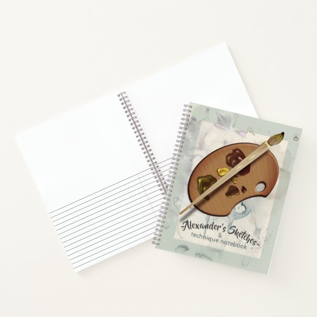 Carnet Revue Artiste Peinture Et Palette (Intérieur)