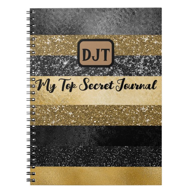 Carnet Revue secrète de la Glitterie, Black et Gold (Devant)