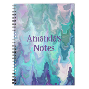 Carnet Rhapsodie bleue personnalisée   Art Abstrait