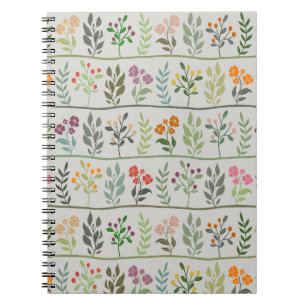 Carnet Rhapsodie botanique Silhouette florale colorée mig