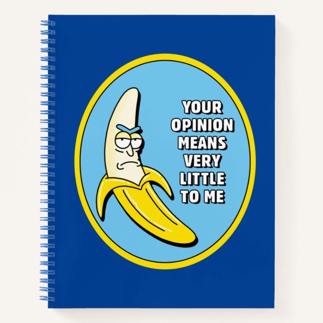 Carnet RICK ET MORTY™ | Badge en brique banane (Devant)