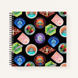 Carnet RICK ET MORTY™ Motif des patchs d'espace exter