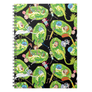 Carnet RICK ET MORTY™ Motif des portails en panne