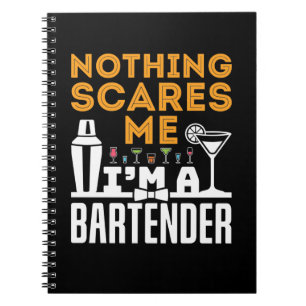 Carnet Rien ne me fait peur Je suis un barman
