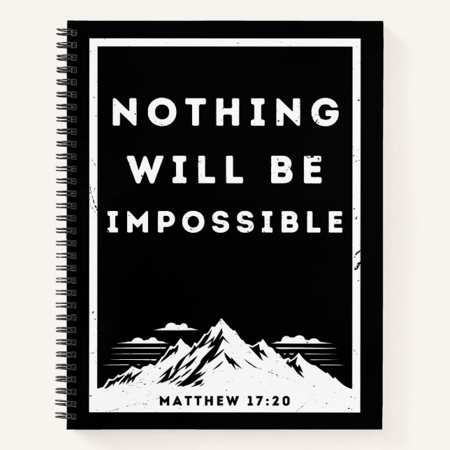 Carnet Rien ne sera impossible Matthieu 17:20 (Devant)