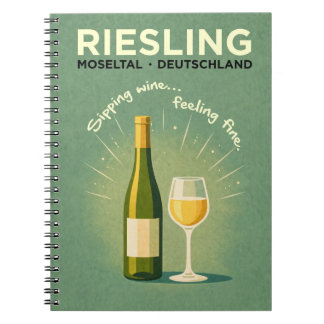 Carnet Riesling Moseltal Allemagne Art de voyage Vintage