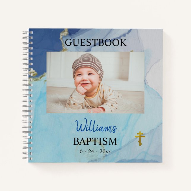 Carnet Rivières de l'eau vive Baptême chrétien orthodoxe (Devant)