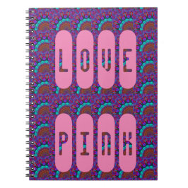 Carnet rmdesignflo55 LOVE PINK MANDALA LIGHT BLUE