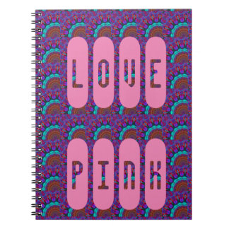 Carnet rmdesignflo55 LOVE PINK MANDALA LIGHT BLUE