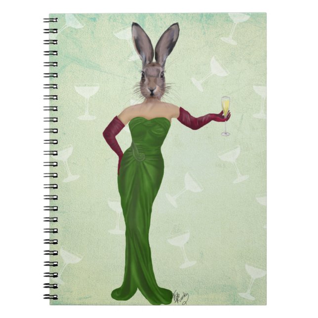 Carnet Robe verte 2 lapin (Devant)