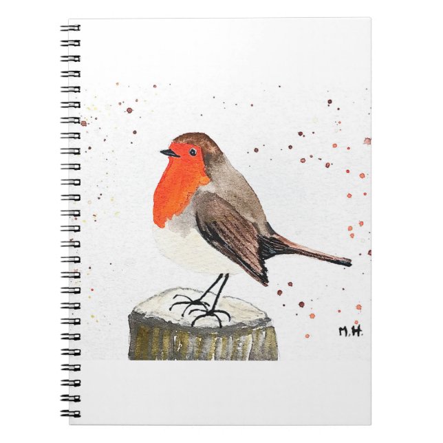 Carnet Robin d'hiver (Devant)