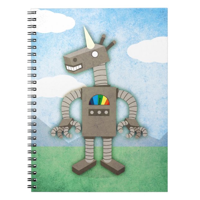 Carnet Robot de licorne (Devant)