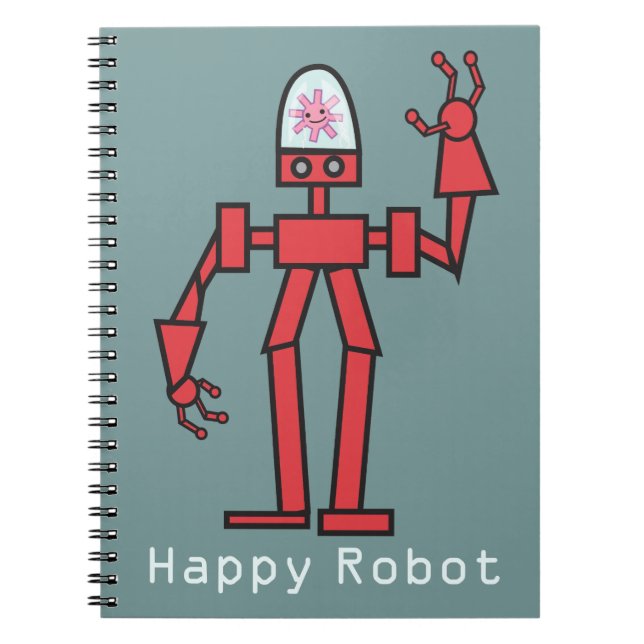 Carnet Robot heureux (Devant)