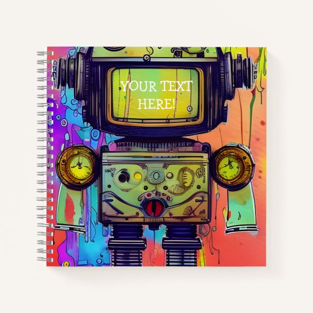 Carnet Robot steampunk (Devant)