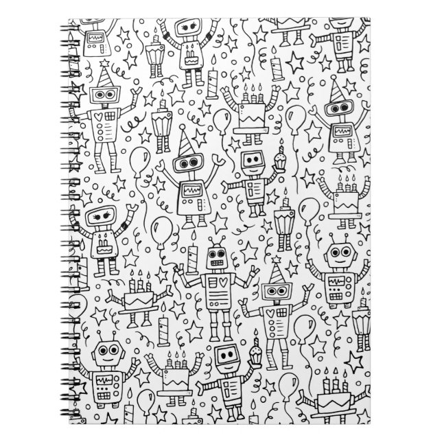 Carnet Robots d'anniversaire (Devant)