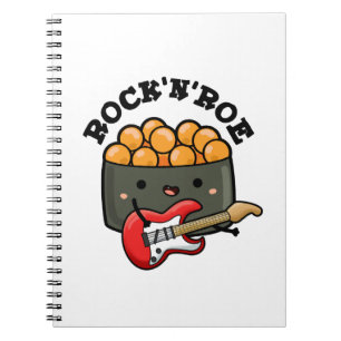 Carnet Rock And Roe Jeu de mots drôle de sushi 