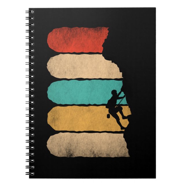 Carnet Rock Escalade Rétro Hipster Climber Novelty (Devant)