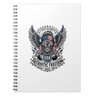 Carnet Rocker du bandana patriotique Méta musique Old Glo