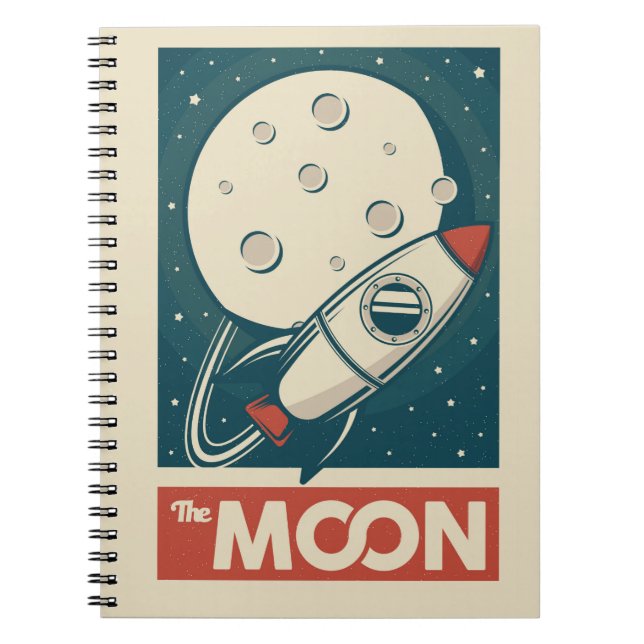 Carnet Rocket Moon Retro Galaxy (Devant)