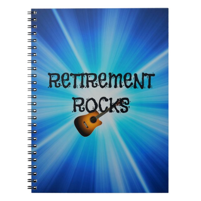 Carnet Rocks de retraite—conception de guitare personnali (Devant)