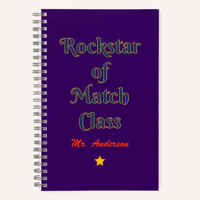 Carnet Rockstar de la classe de match (Recto)
