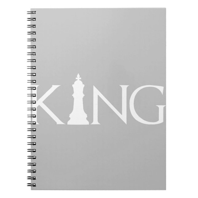 Carnet roi avec pièce d'échecs king (Devant)