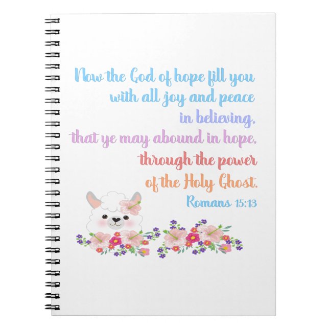 Carnet Romains 15 versets bibliques (Devant)