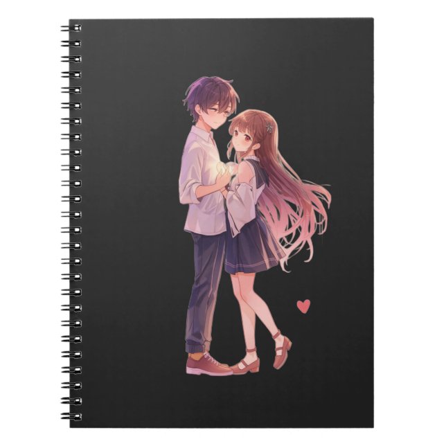 Carnet Romantic Anime Couple - Cute Aesthetic Lovers Art  (Devant)