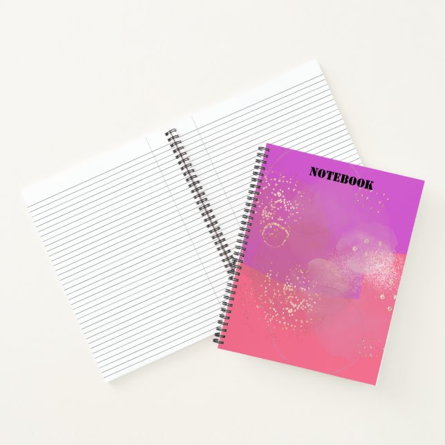 Carnet Romantic glitter pink art (Intérieur)