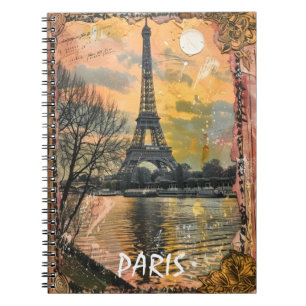 Carnet Romantique Paris France Vintage
