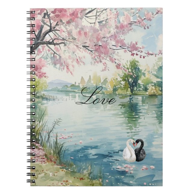 Carnet Romantique Swans Lake Amour (Devant)