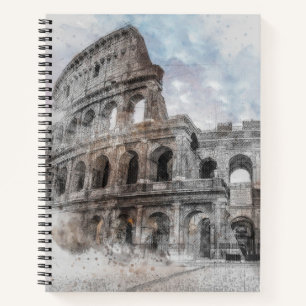 Carnet Rome Italie Colisée Voyage Art Vintage