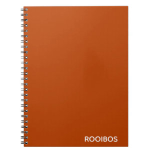 Carnet Rooibos rouge brun nom