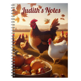 Carnet Rooster Personnalisable, Carnet Spiral.