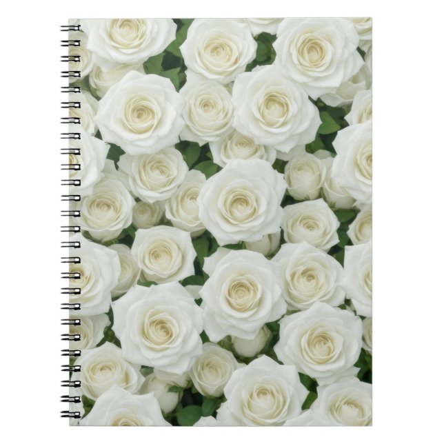 Carnet Rose blanche nuptiale (Devant)