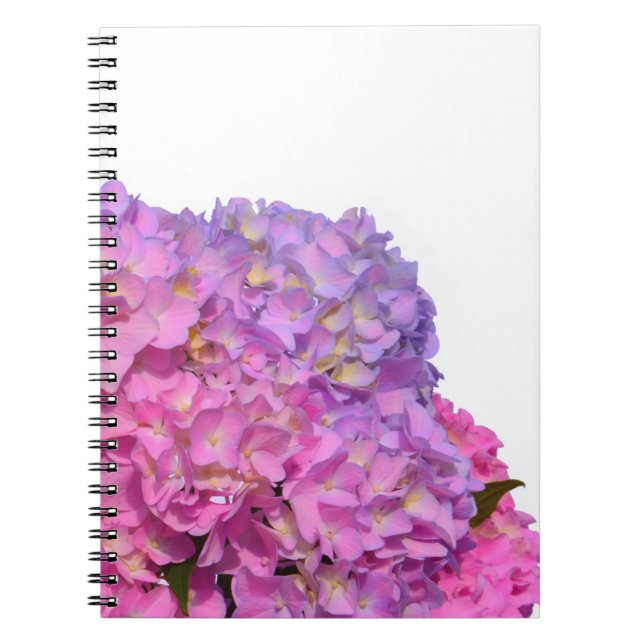 Carnet Rose Blue Hydrangeas élégantes fleurs rose violet (Devant)