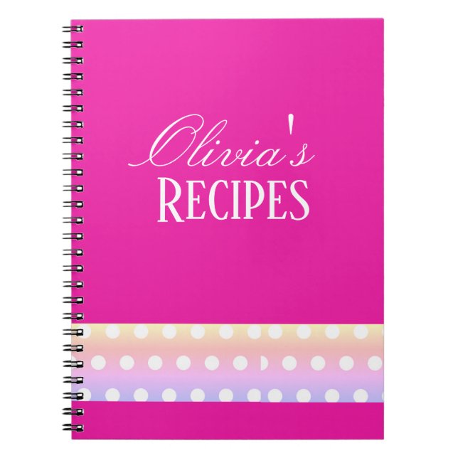 Carnet Rose Clair et Poka Dots (Devant)