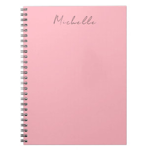 Carnet Rose Clair Professionnel Écriture Manuscrite Uniqu