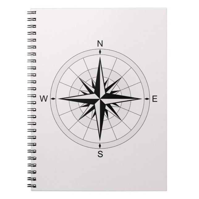 Carnet Rose Compass vintage (Devant)