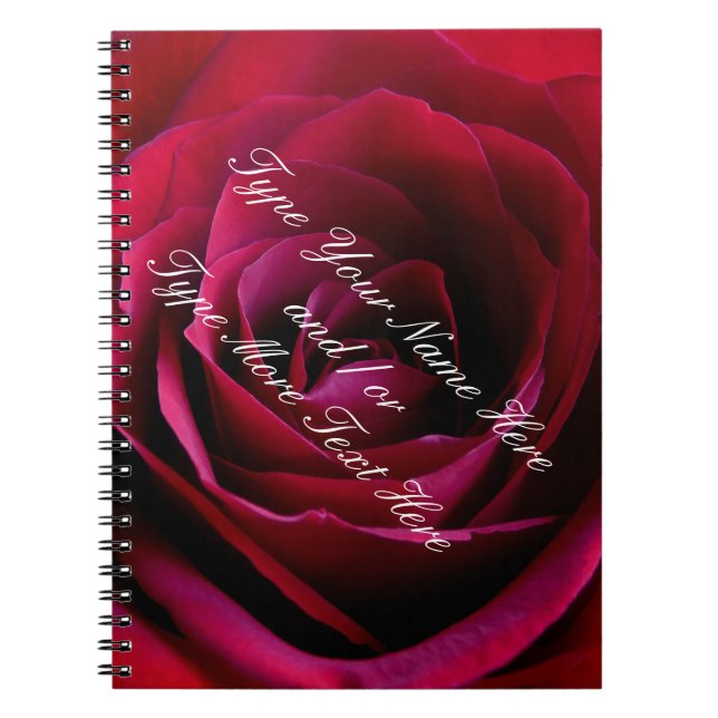 Carnet rose Custom Red Rose Journaux Carnets (Devant)