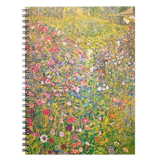 Carnet rose de fleurs de Gustav Klimt (Devant)