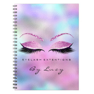 Carnet Rose de parties scintillantes de maquilleur de