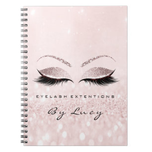 Carnet Rose de parties scintillantes de maquilleur de